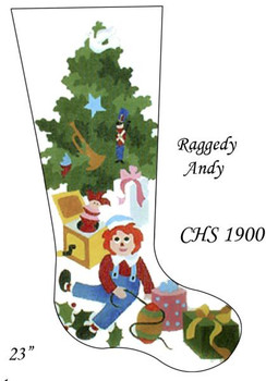 CHS1900 Raggedy Andy Stocking 23" x 10" 18 Mesh Deux Amis