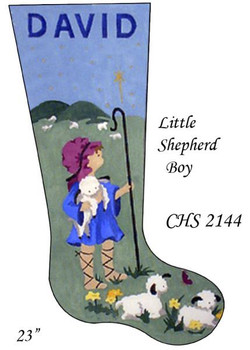 CHS2144 Shepherd Boy Stocking 23" x 10" 13 Mesh Deux Amis