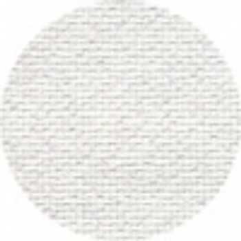 370611 Opalescent (Clear) on White; Aida; 14ct; 100% Cotton; Width 43"; DMC White/Clear Sheen