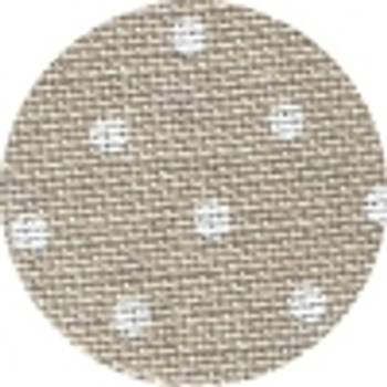 36095379 Raw Natural with White Points; Linen - Belfast Petit Point; 32ct; 100% Linen; Width 55"; DMC muted 3782