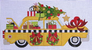 HO291 Raymond Crawford Designs  CHRISTMAS Taxi CAB 5 x 9, 18 Mesh