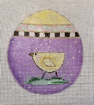 CANM52 Purple Egg18 Mesh CANVAS COOKIE Cheryl Schaeffer And Annie Lee Designs