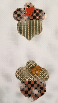 CANAC4 Leaves Mini (2 Canvas) 18 Mesh CANVAS COOKIE Cheryl Schaeffer And Annie Lee Designs