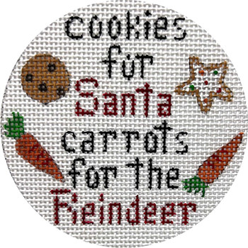 APX529 COOKIES FOR SANTA 4” Round 13 Mesh Alice Peterson Designs