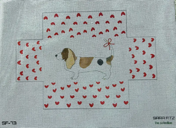 SF73 Basset Hound Brick Cover 13 Mesh Sara Fitz The Collection Designs 
