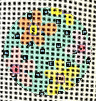 PM1614 Flower Ornament 4" round 18 Mesh Penny MacLeod The Collection Designs