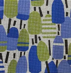 KN42 Blue/Green Buoys 10x10 13 Mesh Katie Nelligan Design