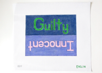 Innocent Guilty 10.25 inches x 8.25 inches 13 Mesh Evelyn Designs