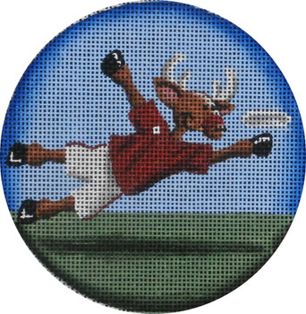 1022w Lacrosse reindeer 4" Round 18 Mesh Rebecca Wood Designs!