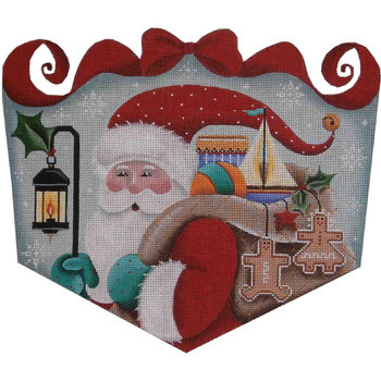 1448a Folk Santa 8 "x 11" 18 Mesh Rebecca Wood Designs!