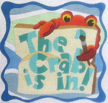 SS29 THE CRAB IS IN  5 x 6, 18 Mesh Raymond Crawford Designs 