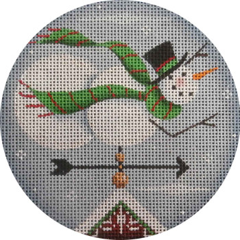 1046b Snowman Vane 4" Round 18 Mesh Rebecca Wood Designs!