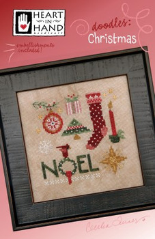 Doodles - Christmas (w/emb) 65W x 65H by Heart In Hand Needleart 22-2911