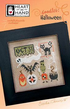 Doodles - Halloween (w/emb) 65W x 65H by Heart In Hand Needleart 22-2023