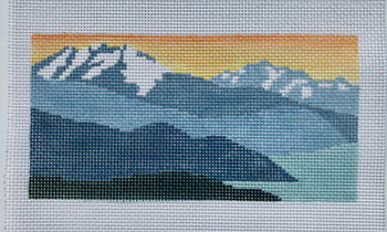 EG2 Rocky Mountain Sunrise 3.5"x7"  14 Mesh  Blue Ridge Stitchery