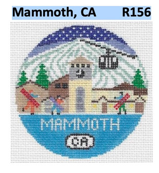Mammoth, CA Round 4.25 x 4.25 18 Mesh Doolittle Stitchery R156