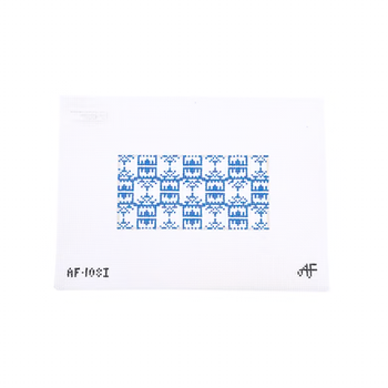 Pagoda Insert AF108I Blue  3'x 6"  14 Mesh Anne Fisher Needlepoint, llc