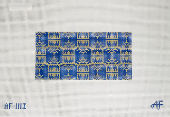 AF111I Navy Pagoda 3'x 6" 14 Mesh Anne Fisher Needlepoint, llc