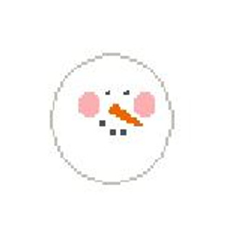 BT420 Snowman Face Bashful  3" Diameter 18 Mesh Kathy Schenkel Designs