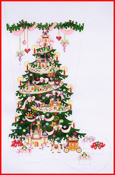 CS-182 Princess Tree Road Castles Carriages Frogs Crowns 18 Mesh 23" TALL Strictly Christmas !