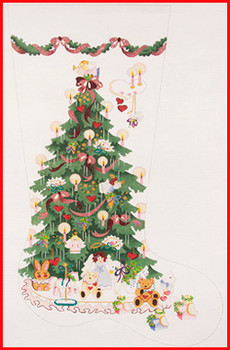 CS-170 Victorian Tree Pink Ribbons 18 Mesh 23" TALL Strictly Christmas!