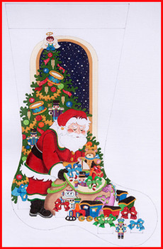 CS-279 Santa toys & tree w/nutcrackers & window male 18 Mesh 23" TALL Strictly Christmas!