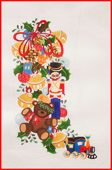 CS-169 Jingle Bells w/toys - brown bear - male 18 Mesh 23" TALL Strictly Christmas!