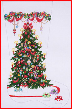 CS-400 Elegant tree w/fancy ornaments 18 Mesh Strictly Christmas!