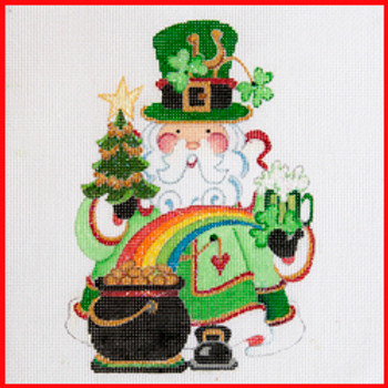 COCS-12 St. Patrick's Day 6 3/4" x 4 3/4" 18 Mesh CELEBRATING SANTA Strictly Christmas