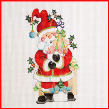 COKR-10 presents 6" x 3 1/2" 18 Mesh KRINGLE SANTA Strictly Christmas
