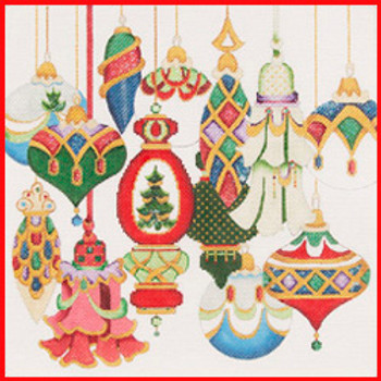 CHP-01 Ornaments 10" x 10" 18 Mesh Strictly Christmas