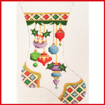 COLM-03 Ornaments 6 3/4" x 4" 18 Mesh MINI STOCKING Strictly Christmas