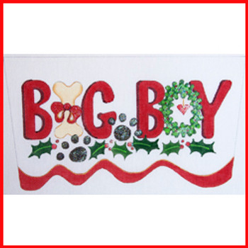 CSC-1005 Big Boy dog cuff 6 1/2 x 11 1/4" 18 Mesh STOCKING CUFF Strictly Christmas!