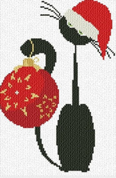 AAN174 Christmas Meow Alessandra Adelaide Needleworks Counted Cross Stitch Pattern