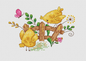 Easter Chicks 2  Artmishka Counted Cross Stitch Pattern