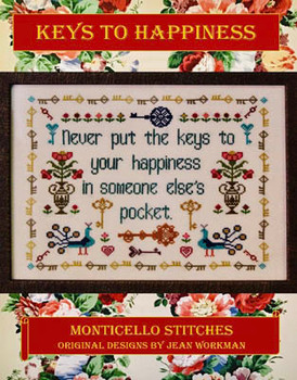 YT Keys To Happiness 117x141 by Monticello Stitches