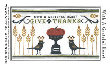 With A Grateful Heart 215w x 124h by Artful Offerings 22-2272
