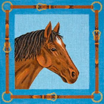 Animal A014 Chestnut Horse 12 x 12 13 Mesh JP Needlepoint