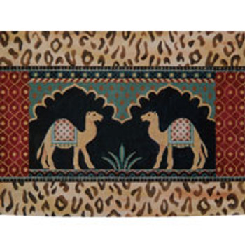 Animal A190 Camels In Temple 14 x 18  13 Mesh JP Needlepoint