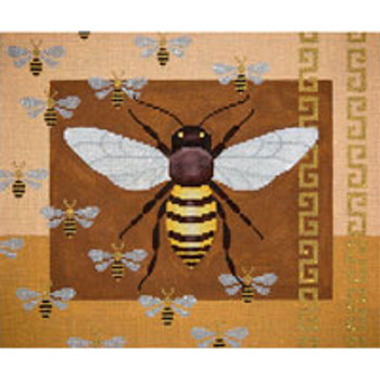 Bird/Insect B025 Big Bee & Baby Bees 10 x 12 13 Mesh JP Needlepoint