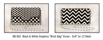 Brick Bag Purse BB005 White Leopard & Skins 5 x 9 13 Mesh JP Needlepoint
