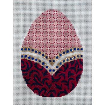 Holiday H668 Rubies & Sapphires Egg  3 x 4  18 Mesh JP Needlepoint (2022)