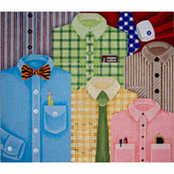 MISCELLANEOUS L062 Shirts & Ties II 13 x 15 13 Mesh JP Needlepoint