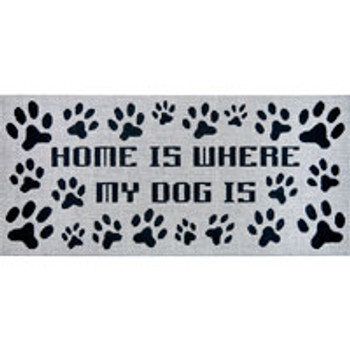 QUOTE Q050 Home is Where my Dog Is 6 x 14 13 Mesh JP Needlepoint