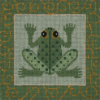 SEA LIFE S131F Frog Patch 5.5 x 5.5  13 Mesh JP Needlepoint