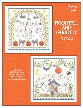 Frightful And Ghostly 80w x 80h Counted Cross Stitch Pattern Cathy Bussi