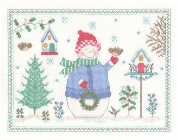 Snowy's Garden 137w x 105h Counted Cross Stitch Pattern Cathy Bussi