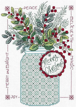 Merry Christmas Mason Jar 92w x 129h Diane Arthurs
