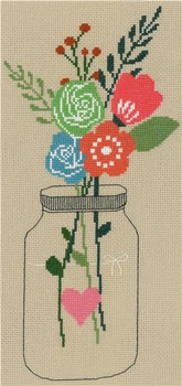 Mason Jar Flowers 84w x 173h Kit Kristianna Bond