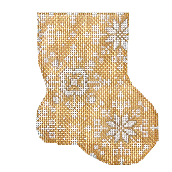 CT-1919GL Gold Snowflake Mini Sock 3.25 x 4.25 18 Mesh Associated Talents 